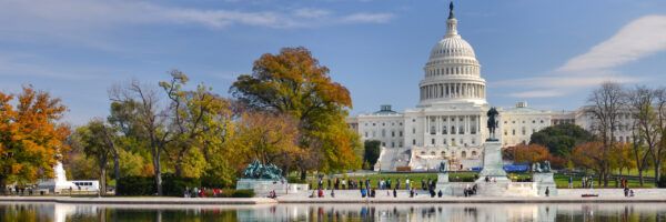 US Capitol Building in Autumn - Washington DC United States